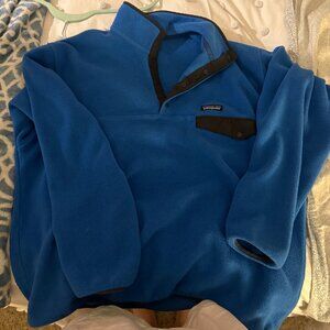 Men's Large Patagonia Synchilla Jacket in Royal Blue with Gray accents